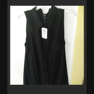 Sleeveless black shirt